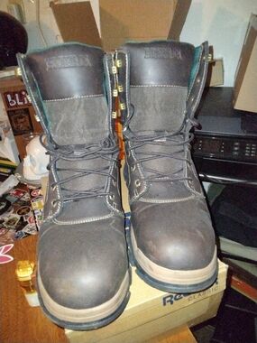 Brahma Men's Brown Work Boots - Lace-Up Safety Style - 13